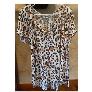 Show Me Your MuMu Animal Print Blouse. Size XS